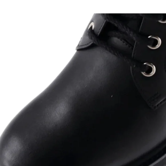 Gucci Women's Black and Brown Combat Boots - Picture 5 of 6